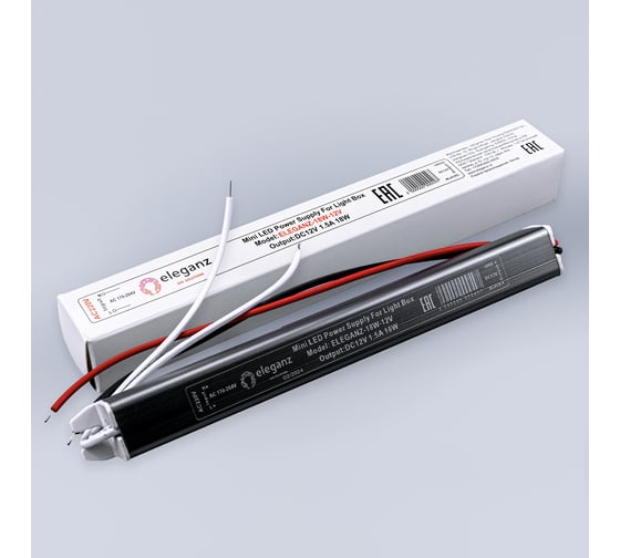 Блок питания Eleganz 12V 18W КАРАНДАШ негерметичныйузкий IP20 1141