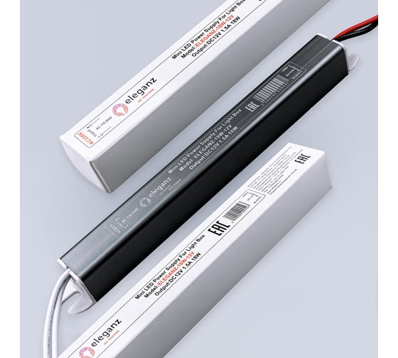 Блок питания Eleganz 12V 18W КАРАНДАШ негерметичныйузкий IP20 1141
