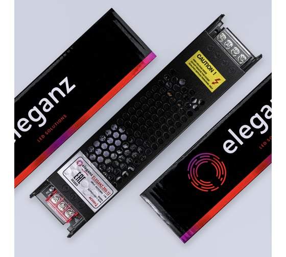 Блок питания Eleganz 12V 200W негерметичный СВЕРХУЗКИЙ IP20 1107