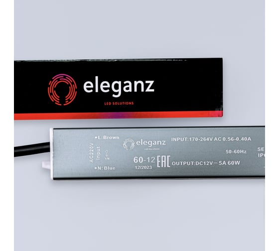 Блок питания Eleganz 12V 60W герметичный IP67 1117