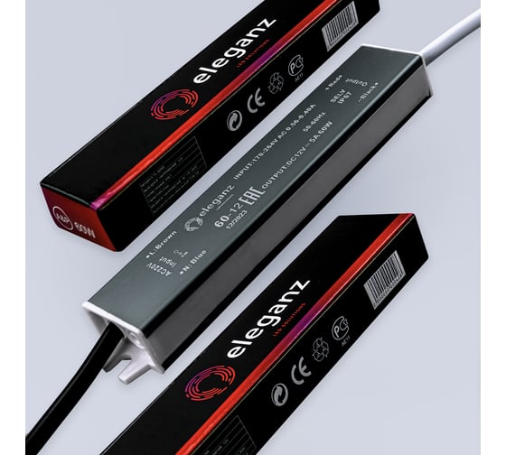 Блок питания Eleganz 12V 60W герметичный IP67 1117