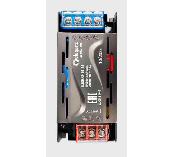Блок питания ELEGANZ 24V 60W негерм., узкий IP20 EL-0019