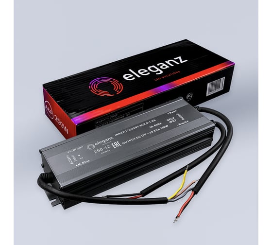 Блок питания Eleganz 12V 250W герметичный IP67 1189