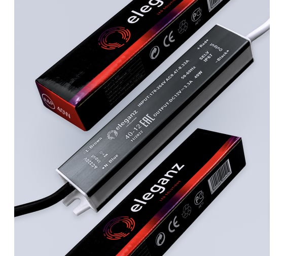 Блок питания Eleganz 12V 40W герметичный IP67 1113