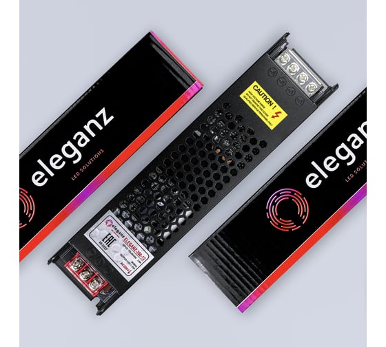 Блок питания Eleganz 12V 300W негерметичный узкий без вентилятора 245x63x29 IP20 1132 1