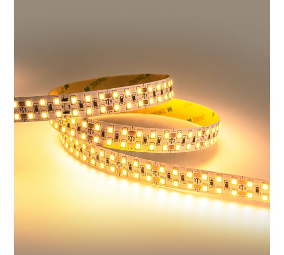 Светодиодная лента Eleganz LUX 24V 2835 240 LED 19.2W/M теплая 3000К IP20 ДВУХРЯДНАЯ EL-24V-19WW