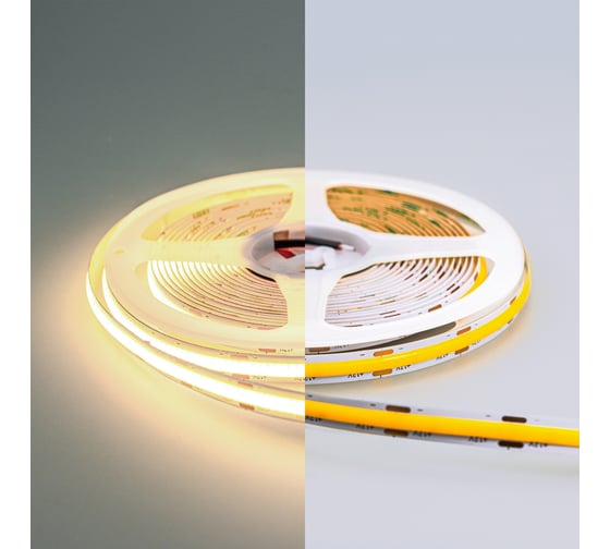 Светодиодная лента Eleganz LUX COB 9W/M 12V, 512 диод/м, 110Лм/Вт, нейтральная 4500К ширина 8мм 990085