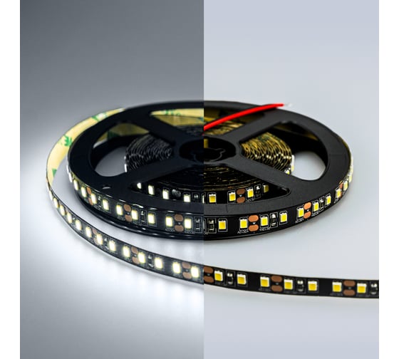 Светодиодная лента Eleganz LUX 2835 120 LED 9.6W/M 12V холодная 6000К ЧЕРНАЯ ОСНОВА 9008