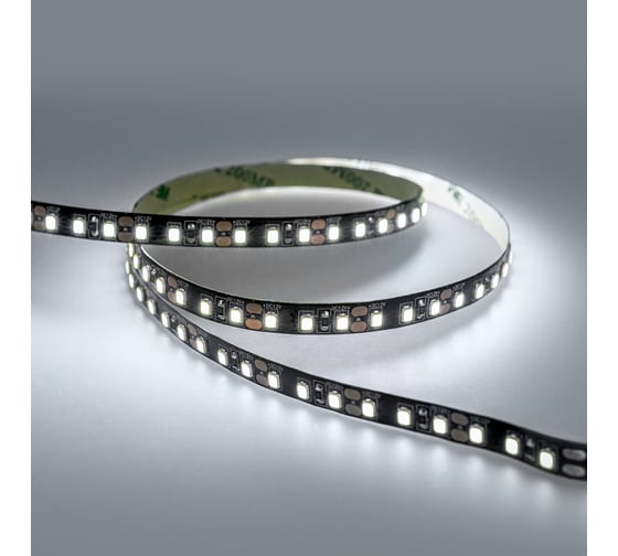 Светодиодная лента Eleganz LUX 2835 120 LED 9.6W/M 12V холодная 6000К ЧЕРНАЯ ОСНОВА 9008