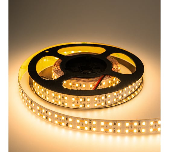 Светодиодная лента Eleganz LUX 2835 240 LED 19.2W/M 12V теплая 3000К IP20 ДВУХРЯДНАЯ EL-LS-19WW