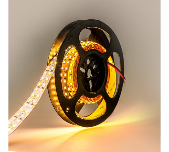 Светодиодная лента Eleganz LUX 2835 240 LED 19.2W/M 12V теплая 3000К IP20 ДВУХРЯДНАЯ EL-LS-19WW