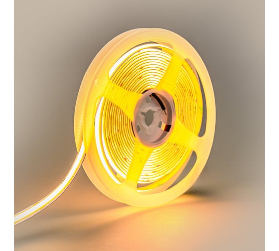 Светодиодная лента Eleganz LUX COB 9W/M 12V, 512 диод/м, 110Лм/Вт, теплая 3000К ширина 8мм 990084