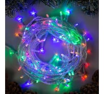 Гирлянда-нить Luazon ECO, IP20, 10 м, Н.С. LED-100-220V, 8 режимов, МУЛЬТИ 3556779