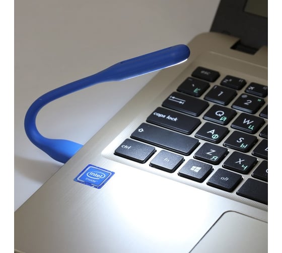 Светодиодный светильник Luazon USB, гибкий, 5 ватт, 6 диодов, синий 3916248
