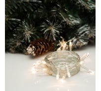 Гирлянда-нить Luazon ECO, IP20, 2 м, Н.С. LED-20-4.5 V, 3*АА (в комплект не входят), 2 режима, ТЕПЛЫЙ БЕЛЫЙ 3584011