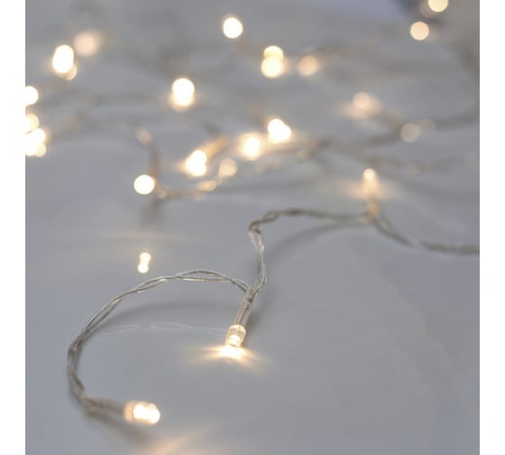 Гирлянда-нить Luazon ECO, IP20, 2 м, Н.С. LED-20-4.5 V, 3*АА (в комплект не входят), 2 режима, ТЕПЛЫЙ БЕЛЫЙ 3584011