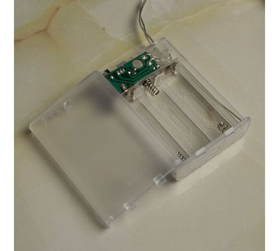 Гирлянда-нить Luazon ECO, IP20, 2 м, Н.С. LED-20-4.5 V, 3*АА (в комплект не входят), 2 режима, ТЕПЛЫЙ БЕЛЫЙ 3584011