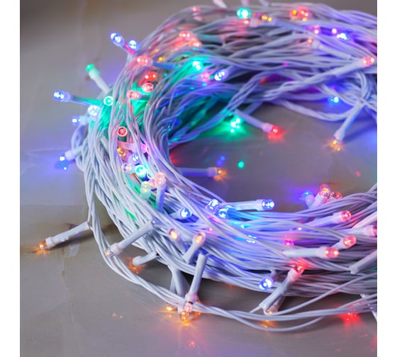 Гирлянда-нить Luazon ECO, IP20, 20 м, Н.Б. LED-200-220V, 8 режимов, МУЛЬТИ 3556819 1