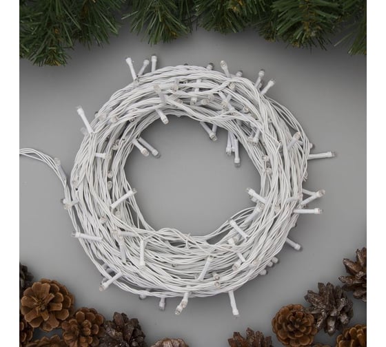 Гирлянда-нить Luazon ECO, IP20, 20 м, Н.Б. LED-200-220V, 8 режимов, МУЛЬТИ 3556819