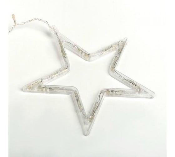 Гирлянда-бахрома Luazon DECOR, Звезды, IP20, ширина 2.4 м, высота 0.9 м, Н.С. LED-138-220V, 8 режимов, ТЕПЛЫЙ БЕЛЫЙ 2361702