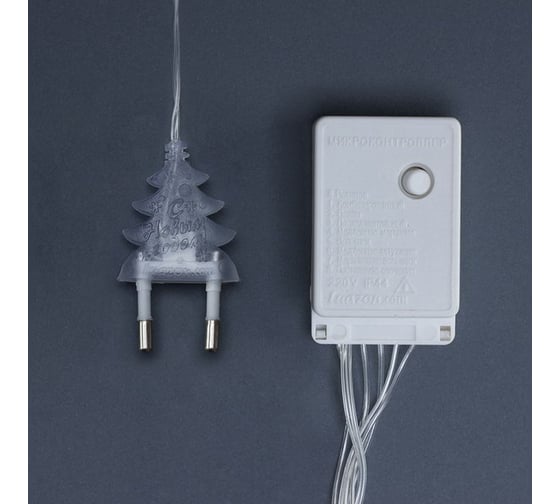 Гирлянда-бахрома Luazon DECOR, Звезды, IP20, ширина 2.4 м, высота 0.9 м, Н.С. LED-138-220V, 8 режимов, ТЕПЛЫЙ БЕЛЫЙ 2361702