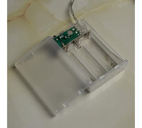 Гирлянда-нить Luazon ECO, IP20, 4 м, Н.С. LED-40-4.5 V, 3*АА (в комплект не входят), 2 режима, МУЛЬТИ 806821