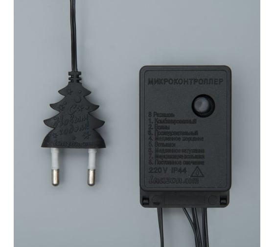 Гирлянда-нить Luazon ECO, IP20, 5.5 м, Н.Т. 140 ламп, 220V, 8 режимов, МУЛЬТИ 670999