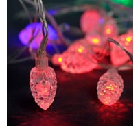 Гирлянда-нить Luazon, 5 м, с насадками Шишка большая, Н.С. LED-20-220V, мигание, МУЛЬТИ 671579