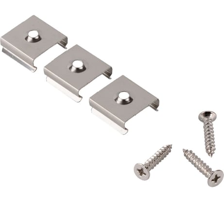 Скоба крепления с шурупом для профиля General Lighting Systems GAL-12-16-С-IP20, 10шт в упаковке 522401