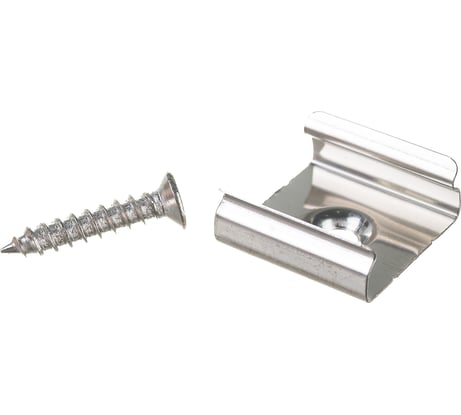 Скоба крепления с шурупом для профиля General Lighting Systems GAL-12-16-С-IP20, 10шт в упаковке 522401