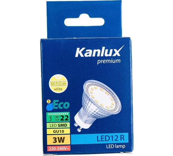Светодиодная лампочка KANLUX LED12, R, 3W, GU10, WW 19930