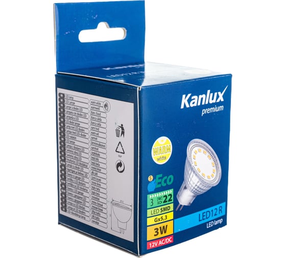 Светодиодная лампочка KANLUX LED12 R 3W MR16 WW 12В/ 19932