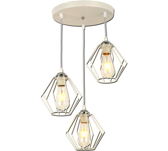 Подвесная люстра IMEX лофт, 3х60Вт, E27 MD.3099-3-P WH+CH
