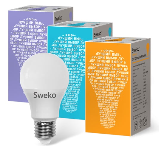 Светодиодная лампа Sweko 5 шт. 42LED-A60-10W-230-6500K-E27-P_5