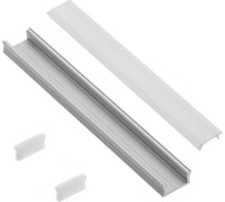 Комплект профиля GTV GLAX MINI НАКЛАДНОЙ 2M (ПРОФИЛЬ, ЭКРАН МОЛОЧНОГО ЦВЕТА, 2 ЗАГЛУШКИ), PA-ZGLAXMNKOMZ-00