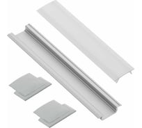 Комплект профиля GTV GLAX ВРЕЗНОЙ 2M (ПРОФИЛЬ, ЭКРАН МОЛОЧНЫЙ, 2 ЗАГЛУШКИ), ЦВЕТ МОЛОЧНЫЙ PA-ZGLAXOMZ-00