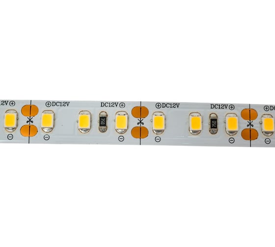Светодиодная лента GTV FLASH 2835, 600 LED, 12V, IP20, 60W, 10MM, 5M, 2 ПРОВОДА, ЦВЕТ ТЁПЛЫЙ БЕЛЫЙ LD-2835-600-20-CB