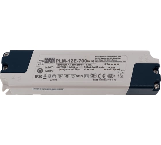 LED-драйвер Mean Well PLM-12E-700 AC-DC 12.6Вт Т02281016