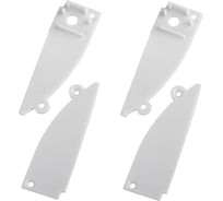 Набор заглушек ЭРА 98183 профиля 9818 2шт глухие, 2шт с отверстием Б0062788