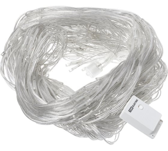 Новогодняя гирлянда TDM Сеть 1,5х2,5 м, белый свет, 8 режимов, IP44 SQ0361-0031