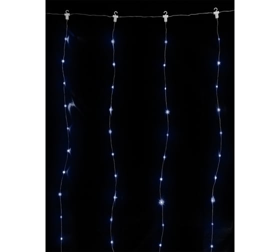 Светодиодная гирлянда TDM Роса - занавес, 2х2 м, 200LED, белый, ПДУ, USB, IP20 SQ0361-0087