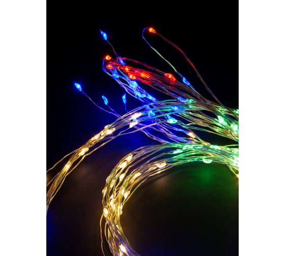 Светодиодная гирлянда TDM Роса - занавес 2х2 м, 200LED, многоцветная, ПДУ, USB, IP20 SQ0361-0088