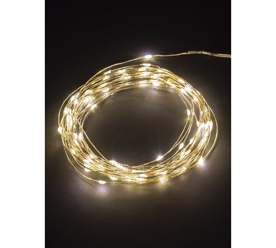 Светодиодная гирлянда TDM Роса 100, 100 LED, 10м, 3000К, 250 В SQ0361-0057