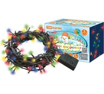 Светодиодная гирлянда TDM ELECTRIC СГ50MЗ5, многоцветная, зеленый шнур, 5м, 8 режимов, 250 В SQ0361-0040