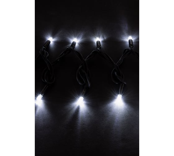 Светодиодная гирлянда TDM ELECTRIC СГУ100Б10, 10м, мерцание, 6500К, каучук, черный SQ0361-0043