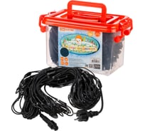 Светодиодная гирлянда TDM ELECTRIC Сеть 1,5х1,5 м, 120LED, 2700К, черный шнур SQ0361-0063