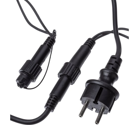 Светодиодная гирлянда TDM Сеть 1,5х1,5 м, 120LED, 2700К, черный шнур SQ0361-0063
