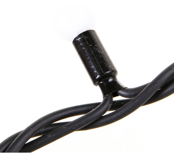Светодиодная гирлянда TDM Шарики 100LED, 10м, многоцветная, каучук, черный, последовательное подключение, SQ0361-0065