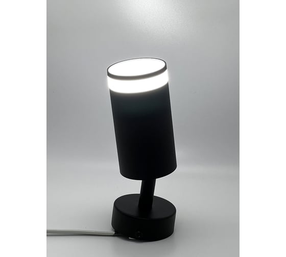 Светильник truEnergy поворотный с матовым кольцом с цоколем GU10 D54xH100мм алюминий черный 21332