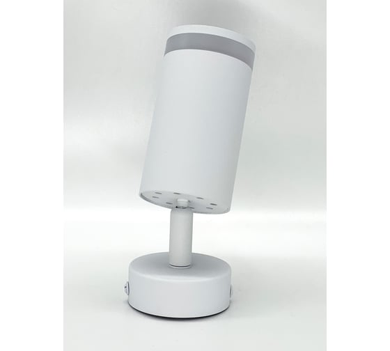 Светильник truEnergy поворотный с матовым кольцом с цоколем GU10 D54xH100мм алюминий белый 21333